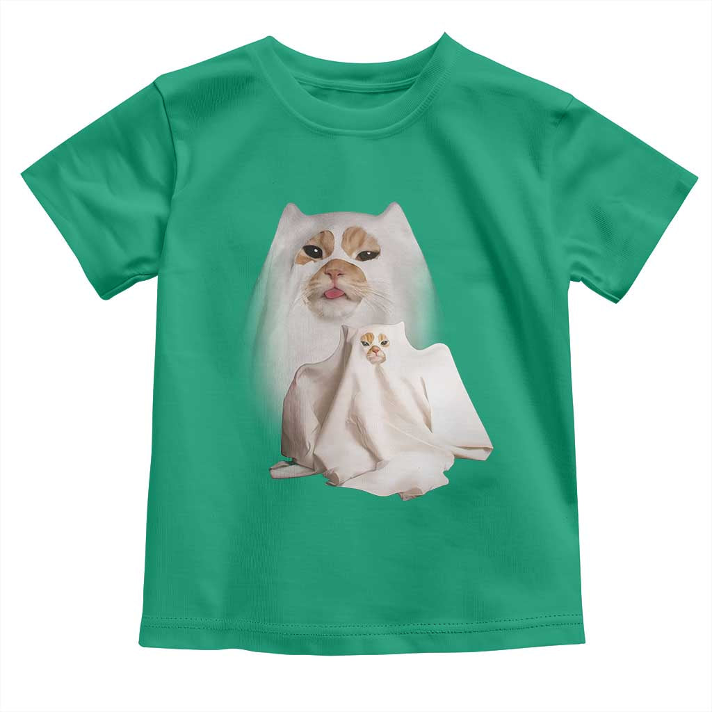 Funny Halloween Ghost Cat Meme Toddler T Shirt TS10 Irish Green Print Your Wear