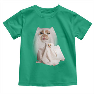 Funny Halloween Ghost Cat Meme Toddler T Shirt TS10 Irish Green Print Your Wear