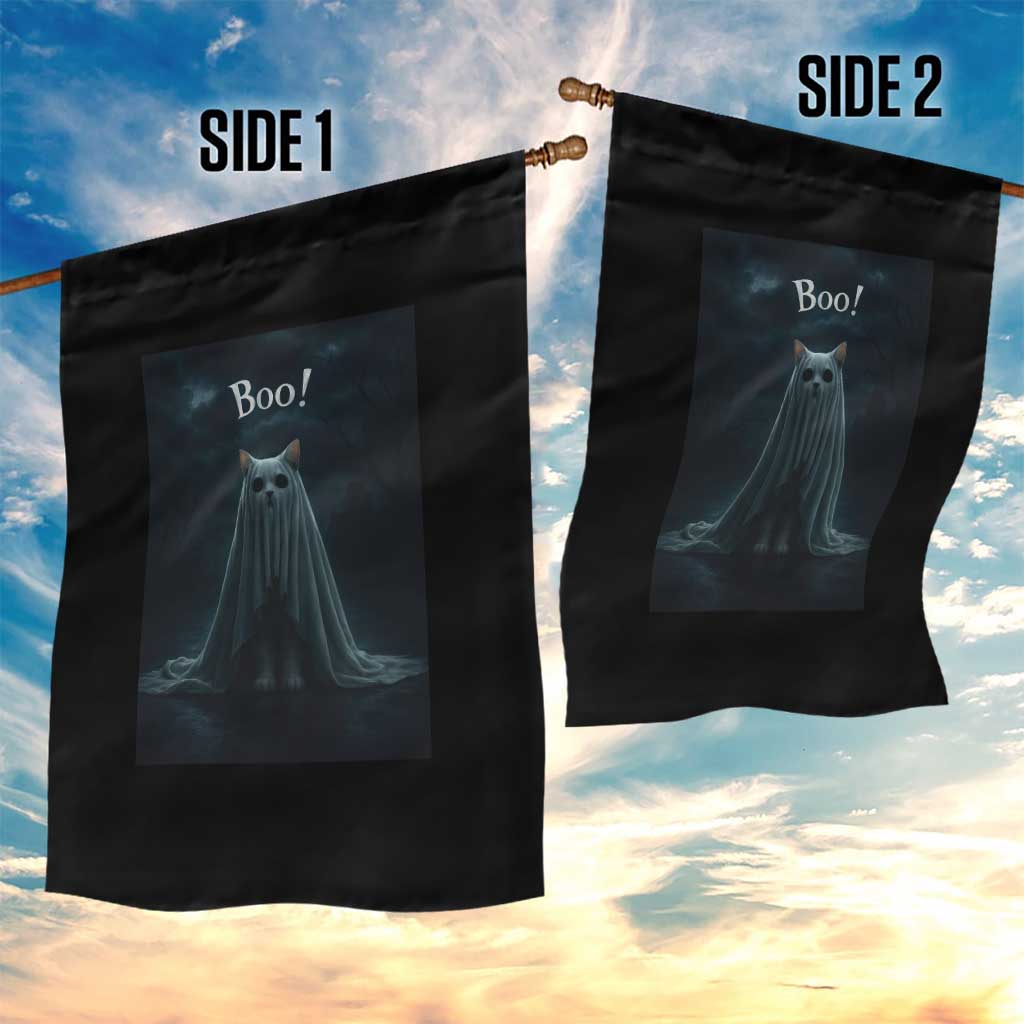 Cat Halloween Garden Flag Spooky Season Ghost Kitten Haunted Mansion TS10 Print Your Wear