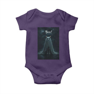 Cat Halloween Baby Onesie Spooky Season Ghost Kitten Haunted Mansion TS10 Purple Print Your Wear