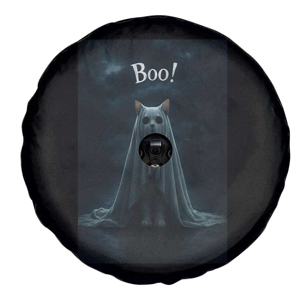 Cat Halloween Spare Tire Cover Spooky Season Ghost Kitten Haunted Mansion TS10 Print Your Wear