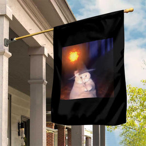 Wizard Cat Garden Flag Weird Funny Retro Halloween Orange Cat Meme TS10 Print Your Wear