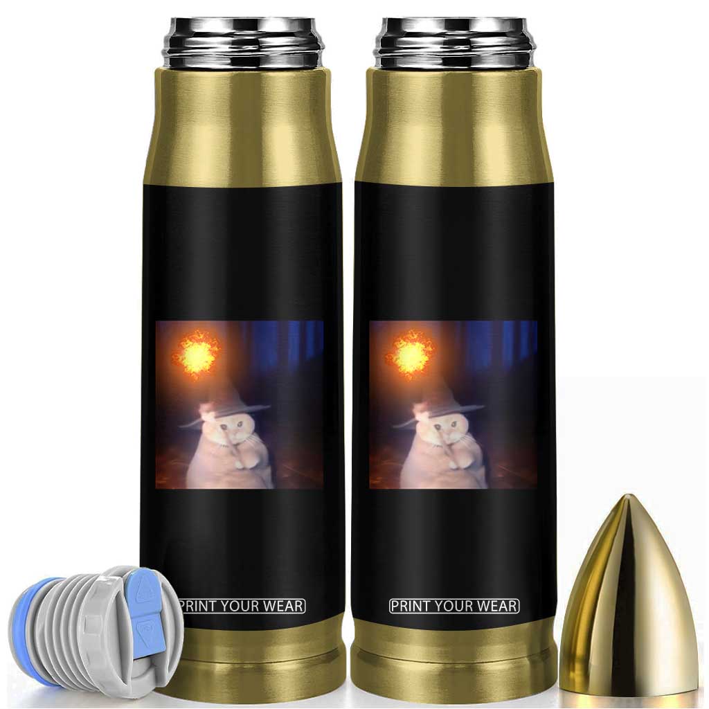 Wizard Cat Bullet Tumbler Weird Funny Retro Halloween Orange Cat Meme TS10 Black Print Your Wear