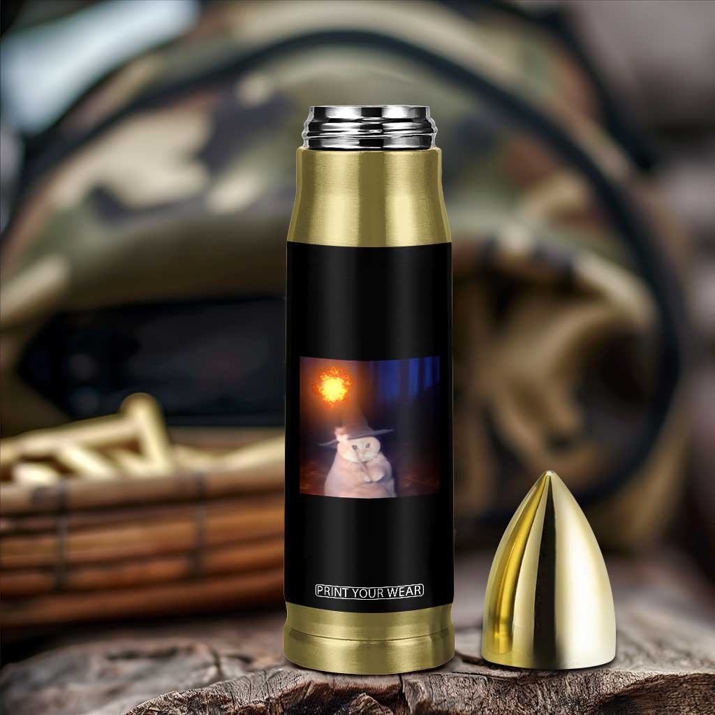 Wizard Cat Bullet Tumbler Weird Funny Retro Halloween Orange Cat Meme TS10 Print Your Wear