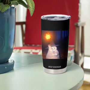 Wizard Cat Tumbler Cup Weird Funny Retro Halloween Orange Cat Meme TS10 Print Your Wear