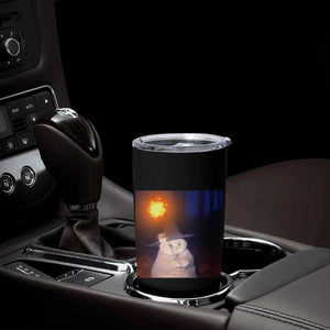 Wizard Cat Tumbler Cup Weird Funny Retro Halloween Orange Cat Meme TS10 Print Your Wear