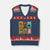 Black Cat Pumpkin V-Neck Knit Sweater Vest Retro Halloween Ghots Cat Stamp TS10 Navy Red Print Your Wear