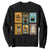 Black Cat Pumpkin Sweatshirt Retro Halloween Ghots Cat Stamp TS10 Black Print Your Wear