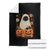Vintage Halloween Ghost Cat Throw Blanket Groovy Floral Cute Black Cat Ghost Fall Pumpkin - Print Your Wear