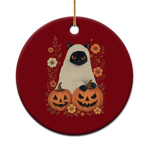 Vintage Halloween Ghost Cat Ceramic Ornament Groovy Floral Cute Black Cat Ghost Fall Pumpkin TS10 1pc Red Print Your Wear