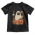 Vintage Halloween Ghost Cat Toddler T Shirt Groovy Floral Cute Black Cat Ghost Fall Pumpkin TS10 Black Print Your Wear