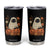 Vintage Halloween Ghost Cat Tumbler Cup Groovy Floral Cute Black Cat Ghost Fall Pumpkin TS10 Black Print Your Wear