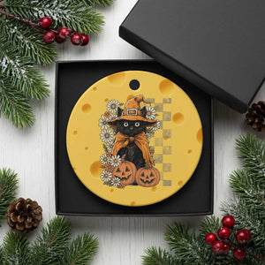 Boho Cat Wild Flowers Ceramic Ornament Vintage Autumn Cozy Black Cat Pumpkin Halloween TS10 1pc Yellow Cheese Print Your Wear