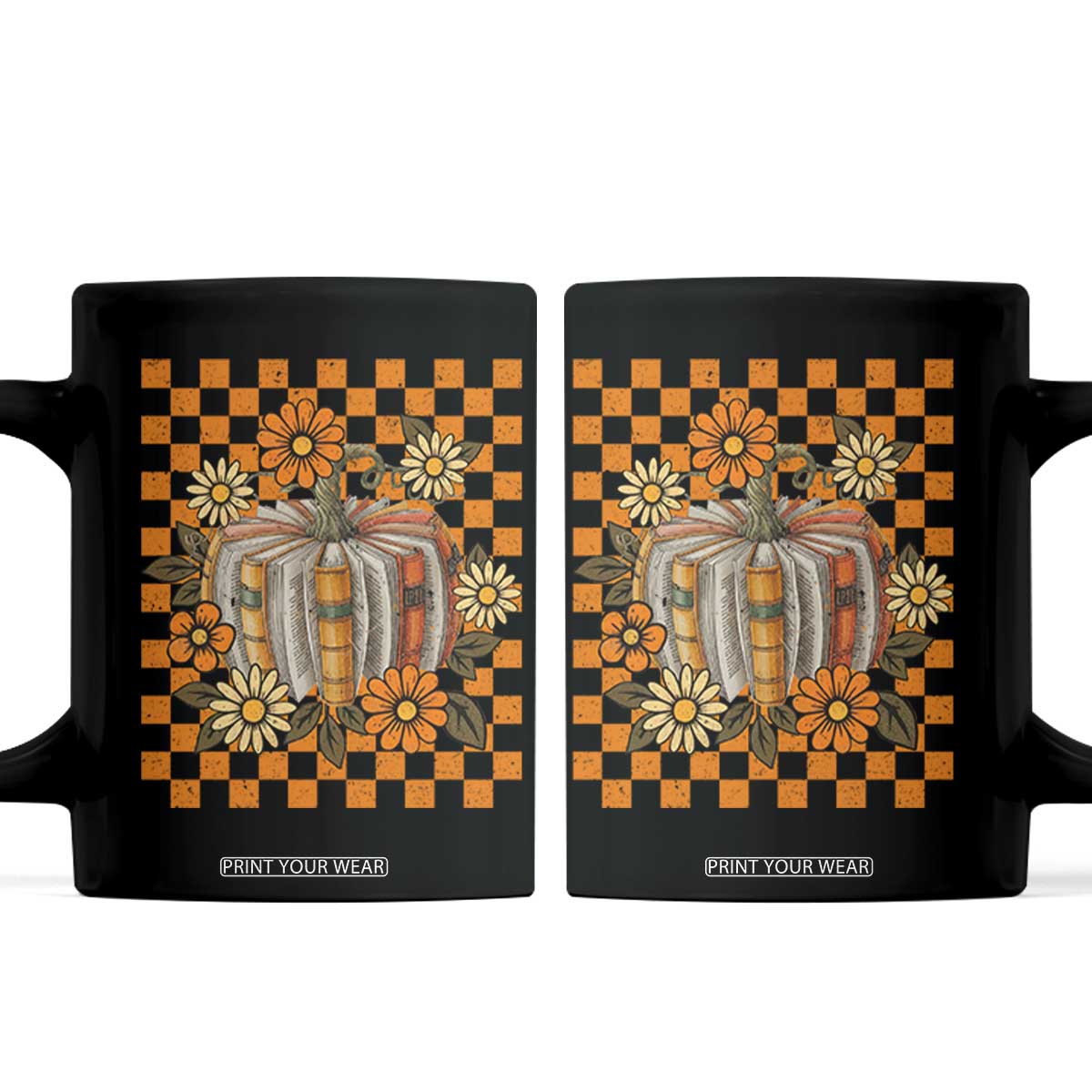 Book Pumpkin Coffee Mug Fall Halloween Book Lover Bookish Gift TS10 Black Print Your Wear
