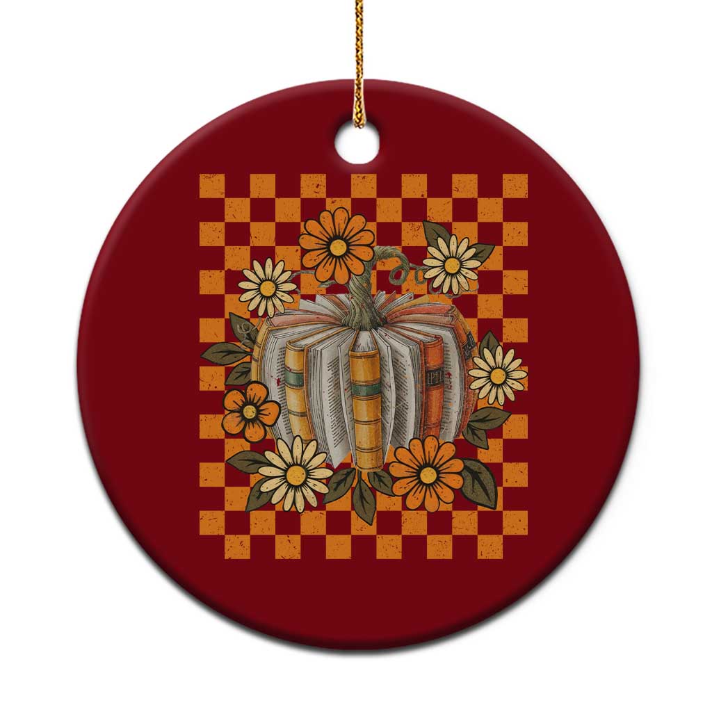 Book Pumpkin Ceramic Ornament Fall Halloween Book Lover Bookish Gift TS10 1pc Red Print Your Wear