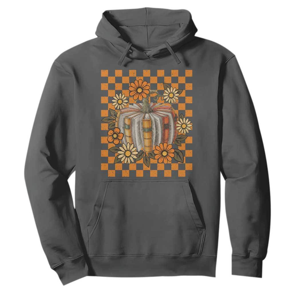 Book Pumpkin Hoodie Fall Halloween Book Lover Bookish Gift TS10 Dark Heather Print Your Wear