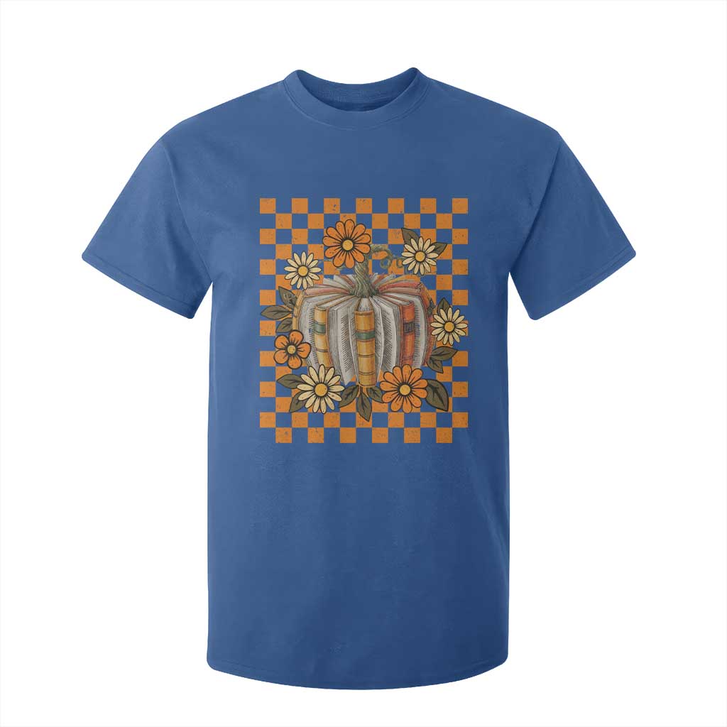 Book Pumpkin T Shirt For Kid Fall Halloween Book Lover Bookish Gift TS10 Royal Blue Print Your Wear