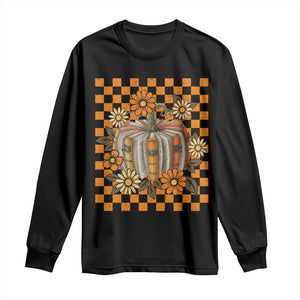 Book Pumpkin Long Sleeve Shirt Fall Halloween Book Lover Bookish Gift TS10 Black Print Your Wear
