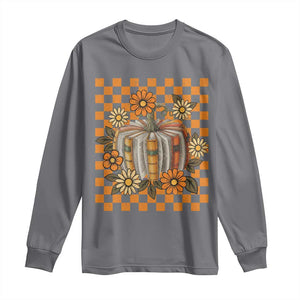 Book Pumpkin Long Sleeve Shirt Fall Halloween Book Lover Bookish Gift TS10 Charcoal Print Your Wear