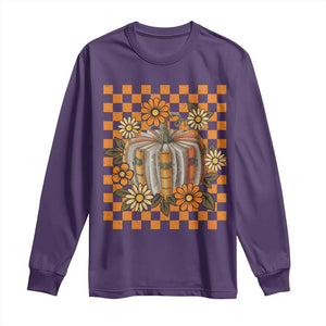 Book Pumpkin Long Sleeve Shirt Fall Halloween Book Lover Bookish Gift TS10 Purple Print Your Wear