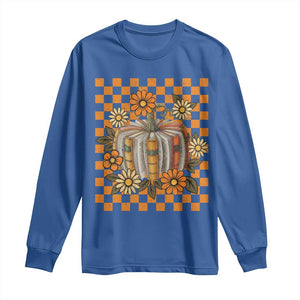 Book Pumpkin Long Sleeve Shirt Fall Halloween Book Lover Bookish Gift TS10 Royal Blue Print Your Wear