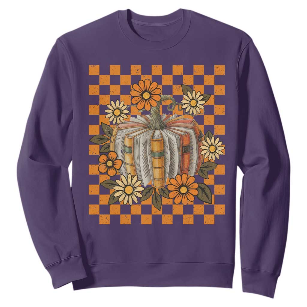 Book Pumpkin Sweatshirt Fall Halloween Book Lover Bookish Gift TS10 Purple Print Your Wear