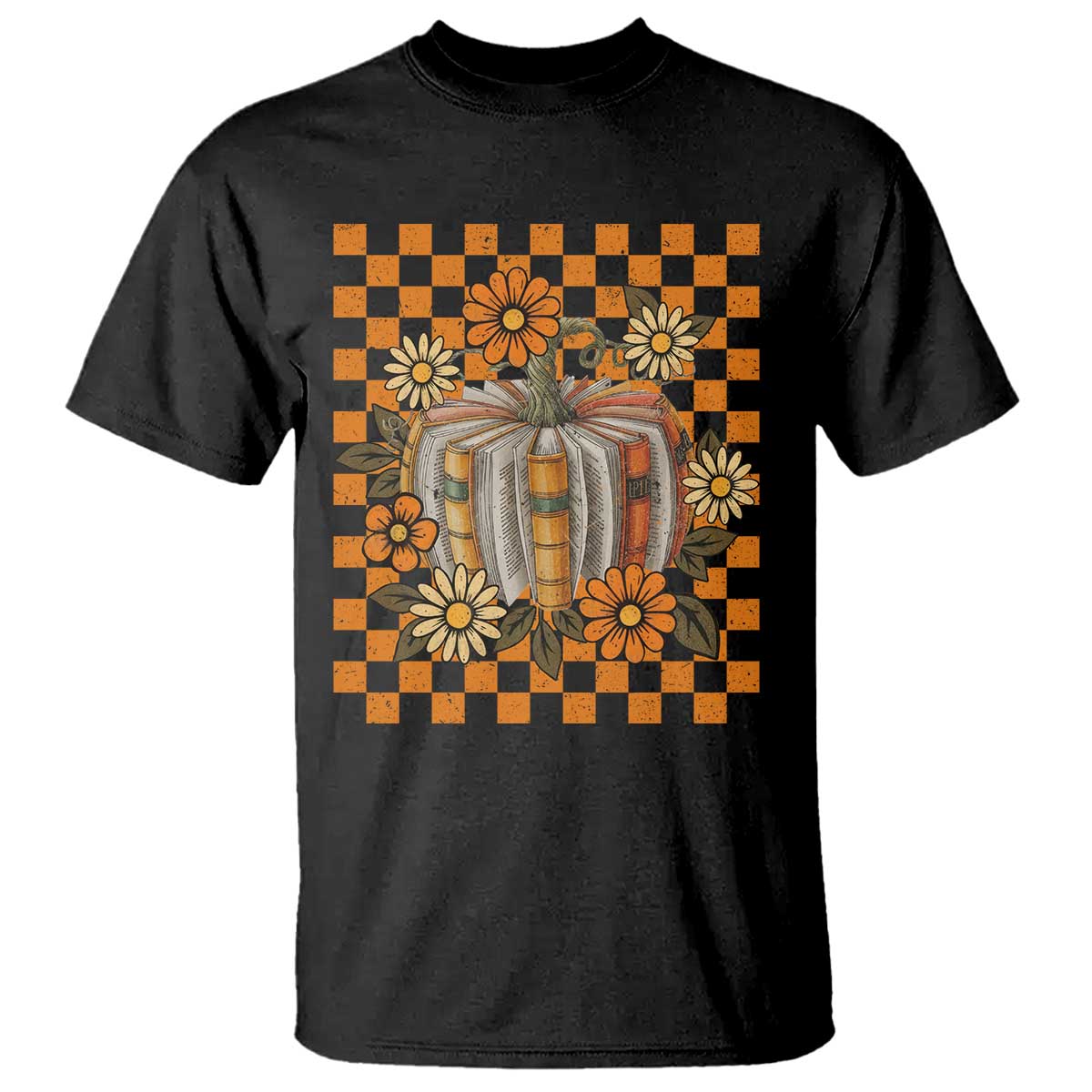 Book Pumpkin T Shirt Fall Halloween Book Lover Bookish Gift TS10 Black Print Your Wear