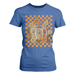 Book Pumpkin T Shirt For Women Fall Halloween Book Lover Bookish Gift TS10 Royal Blue Print Your Wear