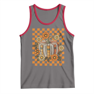 Book Pumpkin Tank Top Fall Halloween Book Lover Bookish Gift TS10 Deep Heather Red Print Your Wear