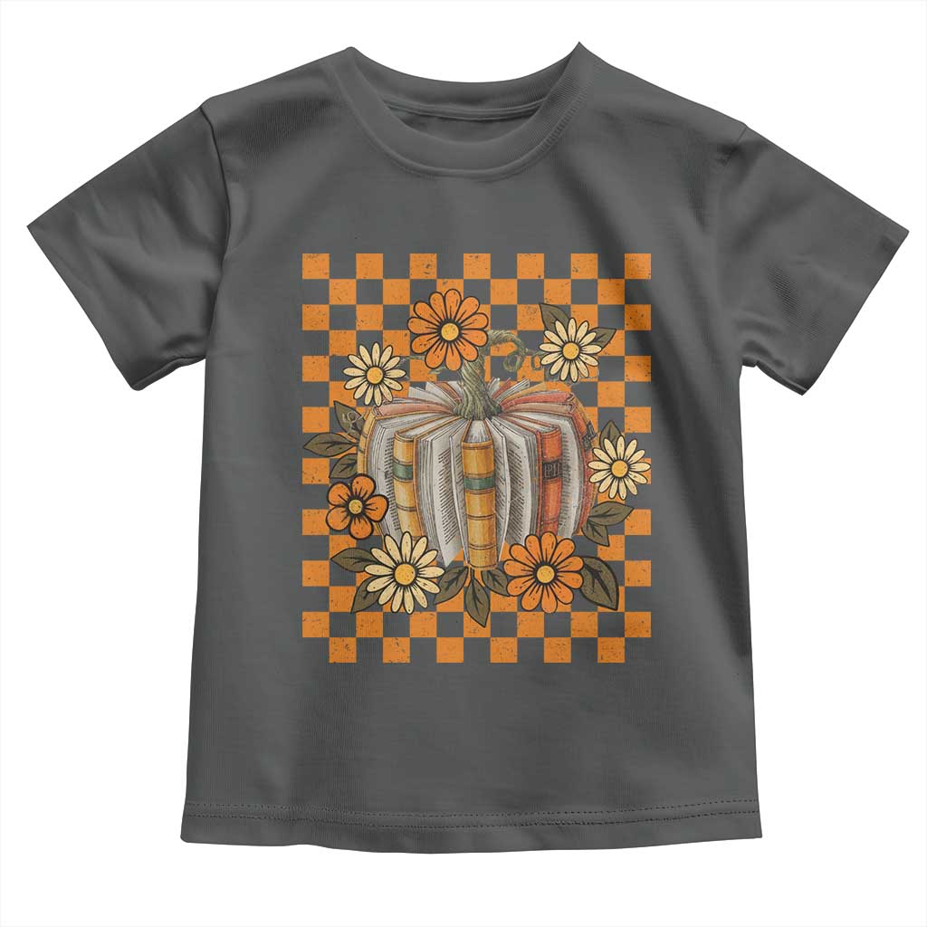 Book Pumpkin Toddler T Shirt Fall Halloween Book Lover Bookish Gift TS10 Dark Heather Print Your Wear