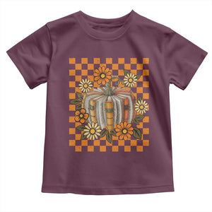 Book Pumpkin Toddler T Shirt Fall Halloween Book Lover Bookish Gift TS10 Maroon Print Your Wear