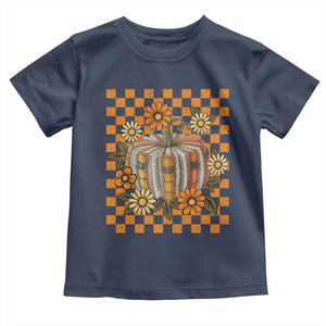 Book Pumpkin Toddler T Shirt Fall Halloween Book Lover Bookish Gift TS10 Navy Print Your Wear