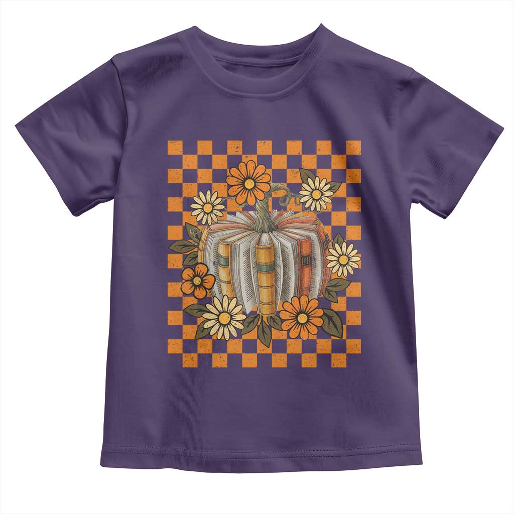 Book Pumpkin Toddler T Shirt Fall Halloween Book Lover Bookish Gift TS10 Purple Print Your Wear