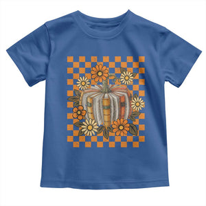 Book Pumpkin Toddler T Shirt Fall Halloween Book Lover Bookish Gift TS10 Royal Blue Print Your Wear