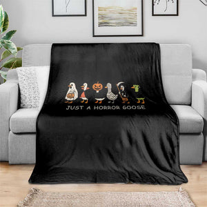 Halloween Funny Goose Throw Blanket Spooky Season 90s Horror Movie - Print Your Wear