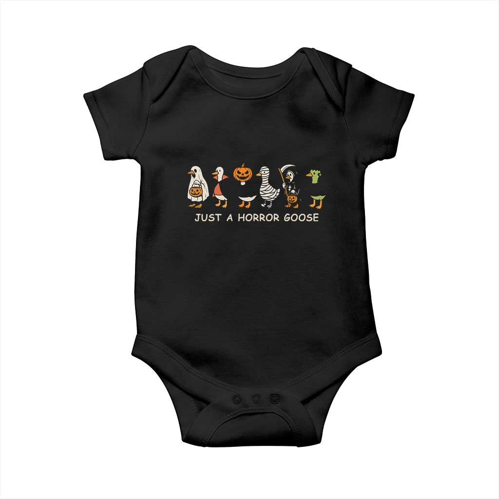 Halloween Funny Goose Baby Onesie Spooky Season 90s Horror Movie TS10 Black Print Your Wear
