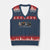 Halloween Funny Goose V-Neck Knit Sweater Vest Spooky Season 90s Horror Movie TS10 Navy Red Print Your Wear