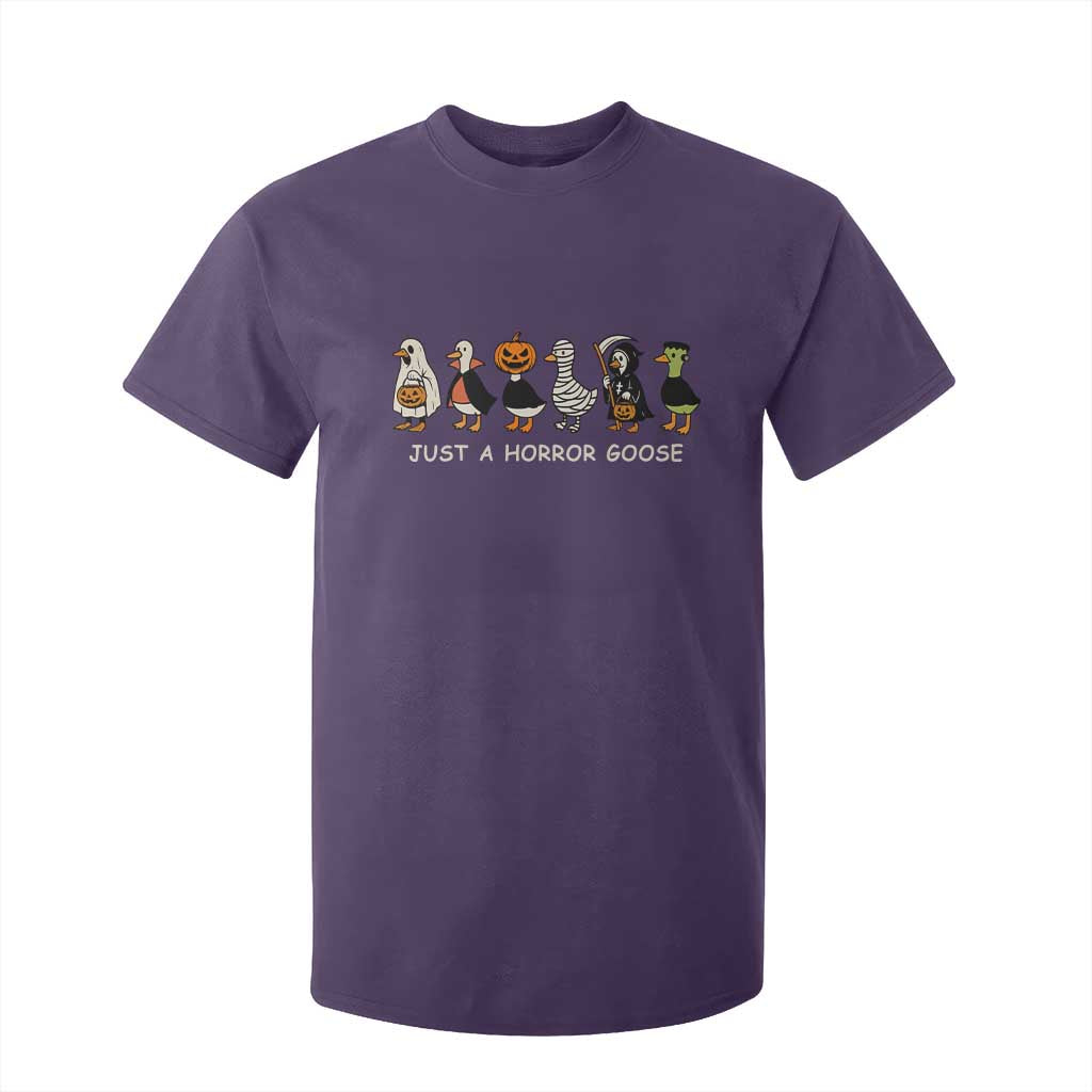 Halloween Funny Goose T Shirt For Kid Spooky Season 90s Horror Movie TS10 Purple Print Your Wear