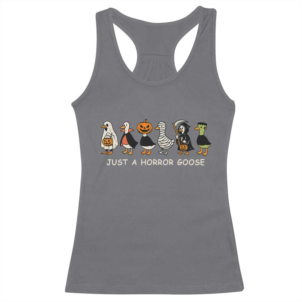 Halloween Funny Goose Racerback Tank Top Spooky Season 90s Horror Movie TS10 Charcoal Print Your Wear