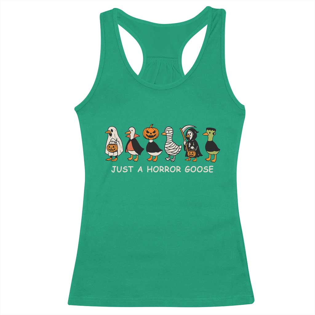 Halloween Funny Goose Racerback Tank Top Spooky Season 90s Horror Movie TS10 Irish Green Print Your Wear