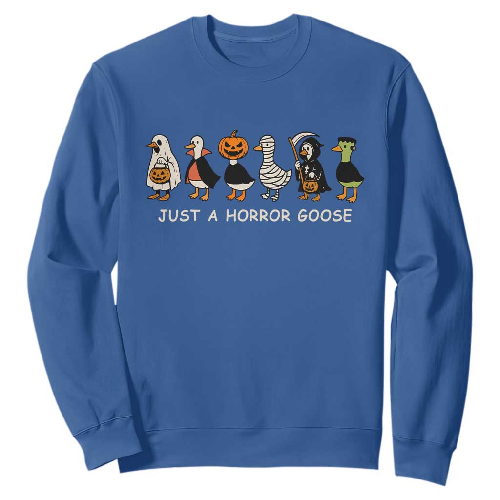 Halloween Funny Goose Sweatshirt Spooky Season 90s Horror Movie TS10 Royal Blue Print Your Wear