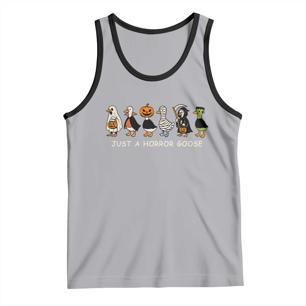 Halloween Funny Goose Tank Top Spooky Season 90s Horror Movie TS10 Athletic Heather Black Print Your Wear