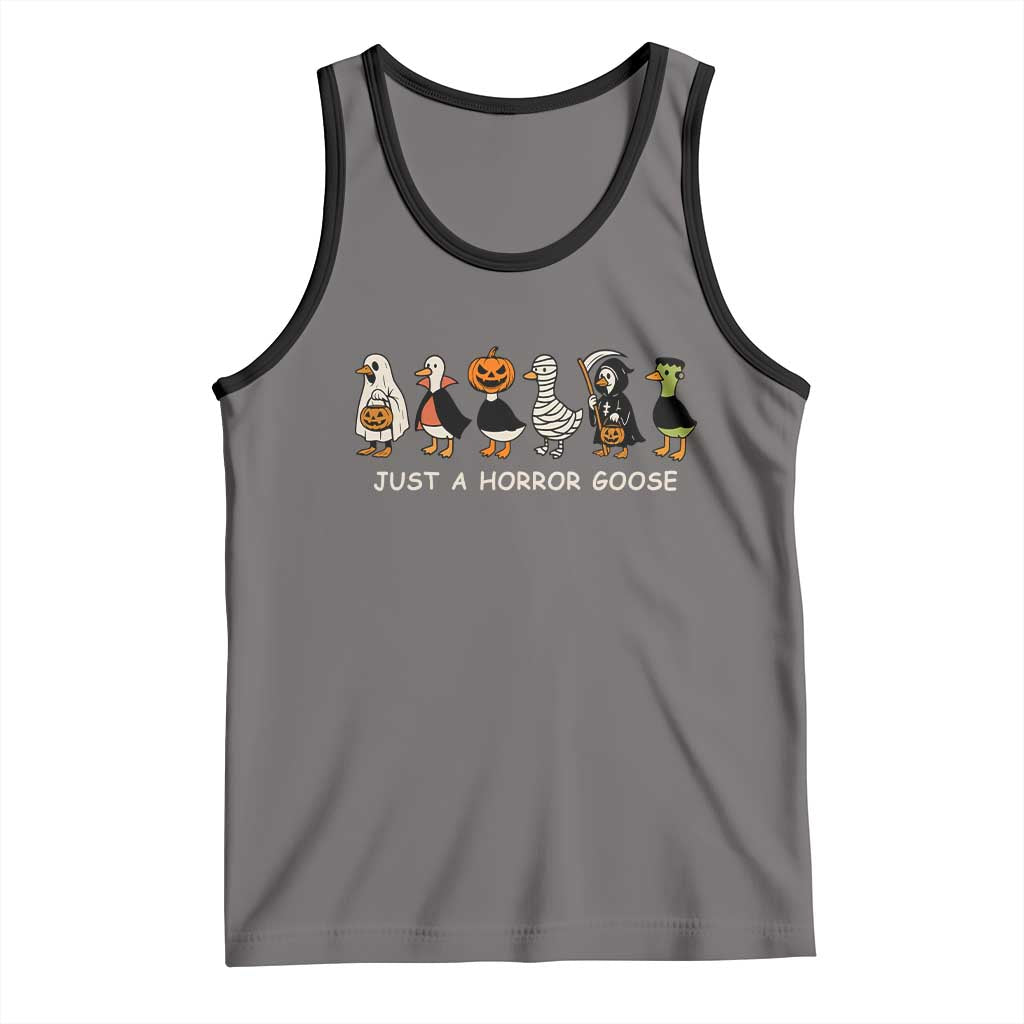 Halloween Funny Goose Tank Top Spooky Season 90s Horror Movie TS10 Deep Heather Black Print Your Wear