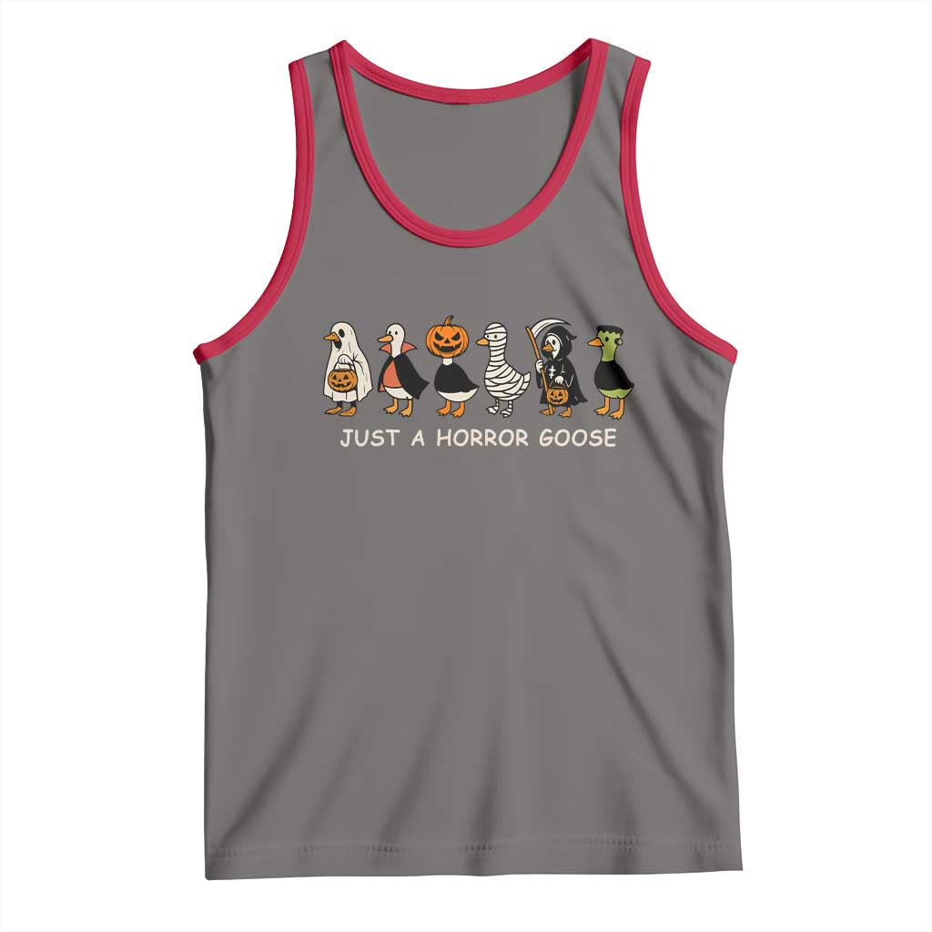 Halloween Funny Goose Tank Top Spooky Season 90s Horror Movie TS10 Deep Heather Red Print Your Wear