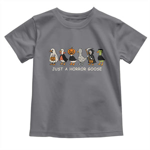 Halloween Funny Goose Toddler T Shirt Spooky Season 90s Horror Movie TS10 Charcoal Print Your Wear