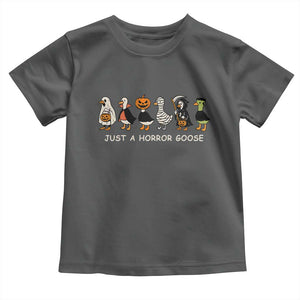 Halloween Funny Goose Toddler T Shirt Spooky Season 90s Horror Movie TS10 Dark Heather Print Your Wear