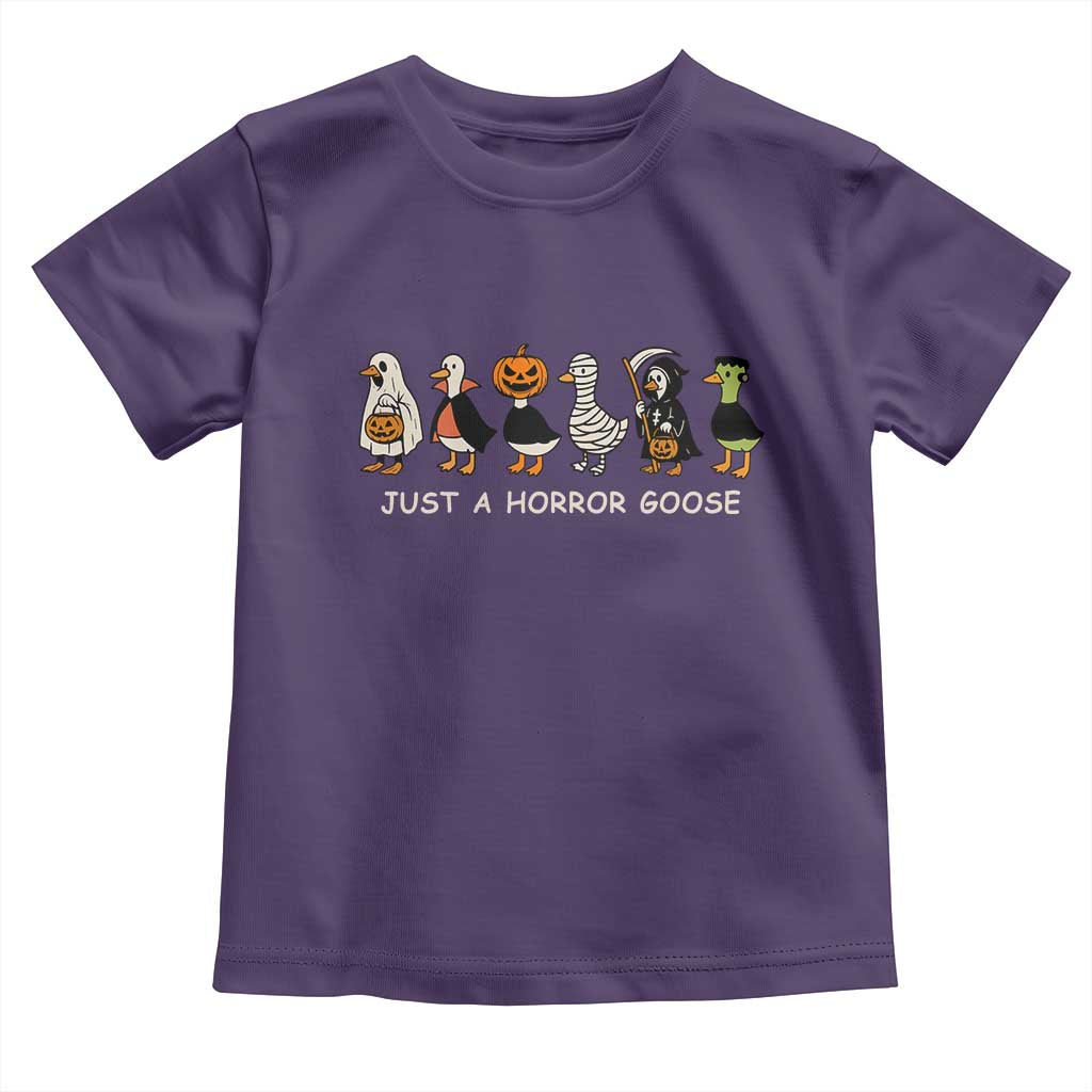 Halloween Funny Goose Toddler T Shirt Spooky Season 90s Horror Movie TS10 Purple Print Your Wear