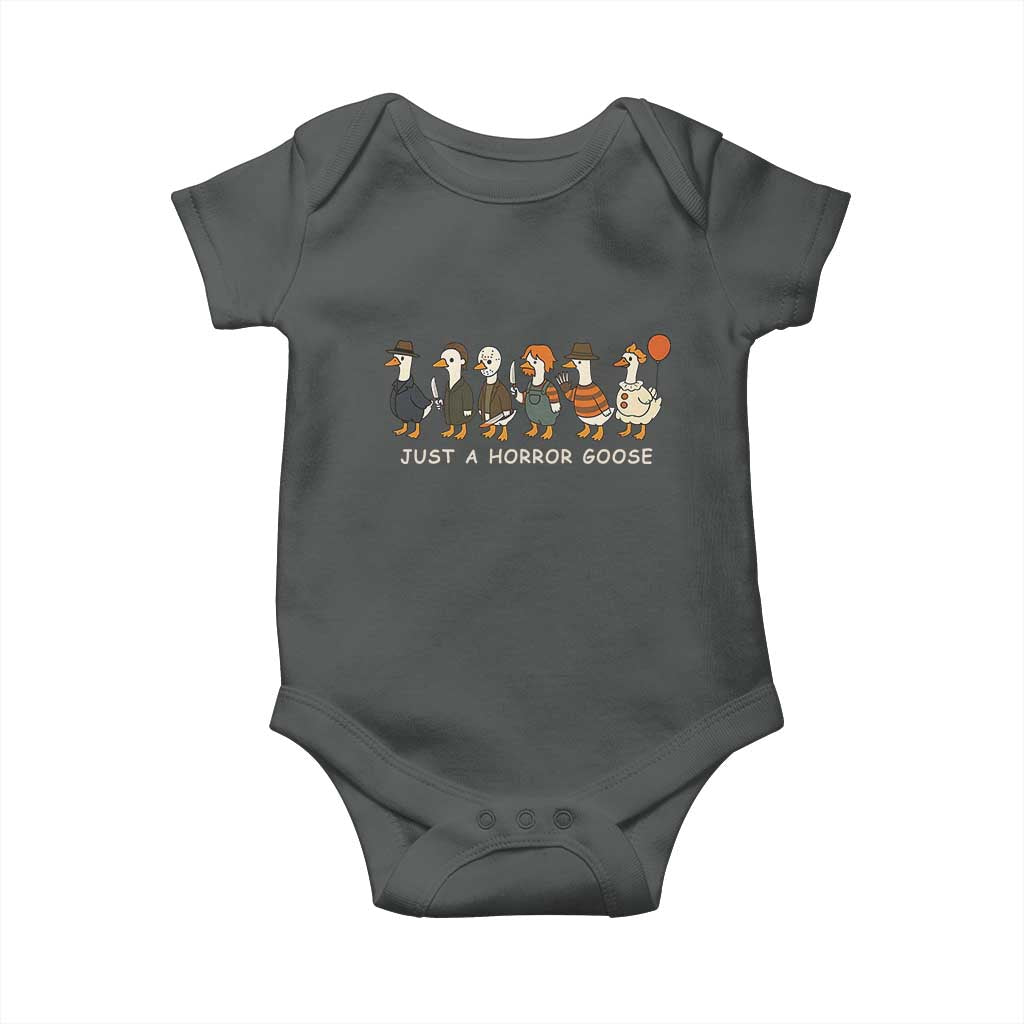 Halloween Funny Goose Costume Baby Onesie Funny Spooky Season Horror Movie TS10 Dark Heather Print Your Wear
