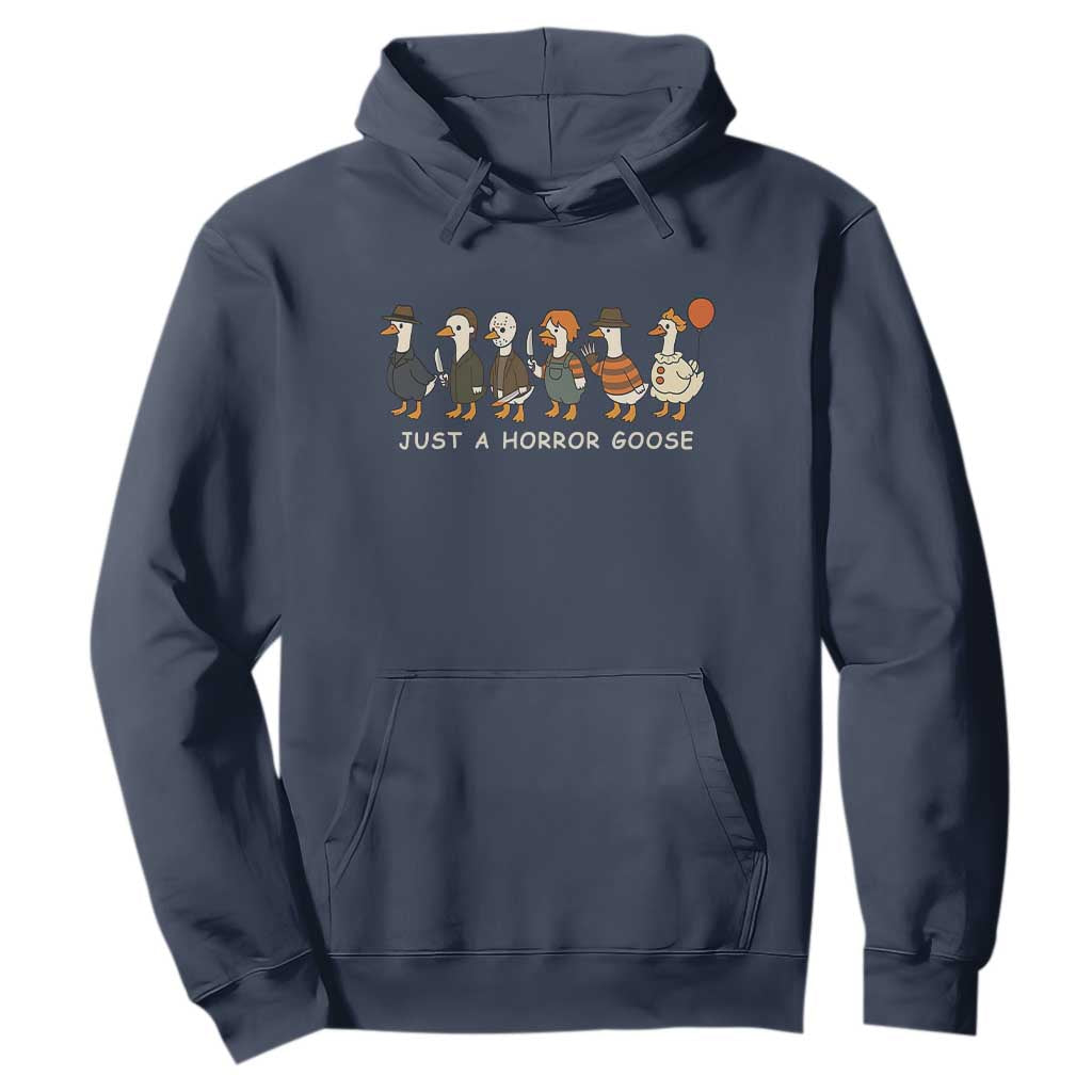 Halloween Funny Goose Costume Hoodie Funny Spooky Season Horror Movie TS10 Navy Print Your Wear