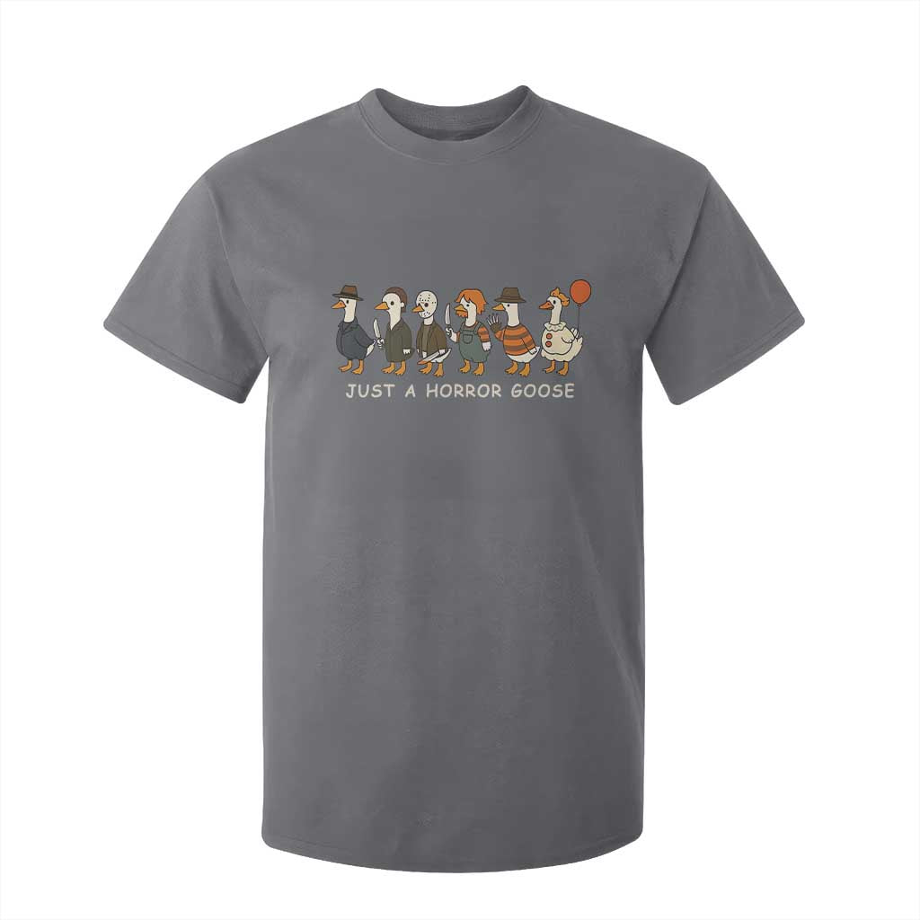 Halloween Funny Goose Costume T Shirt For Kid Funny Spooky Season Horror Movie TS10 Charcoal Print Your Wear